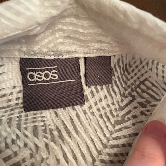 ASOS- sheer button up , ivory - Picture 3 of 3